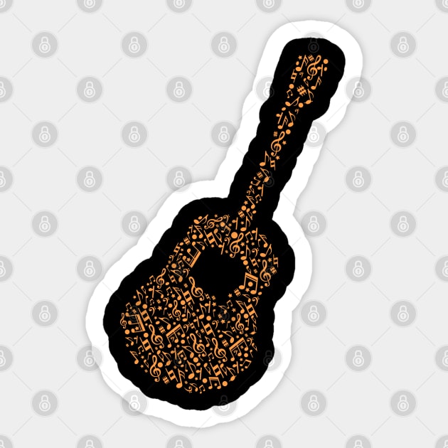 music notes guitar Sticker by Itsme Dyna